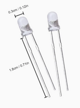 3mm Yellow LED Indicators 4-Pack - Bright Warning Lights TekShack