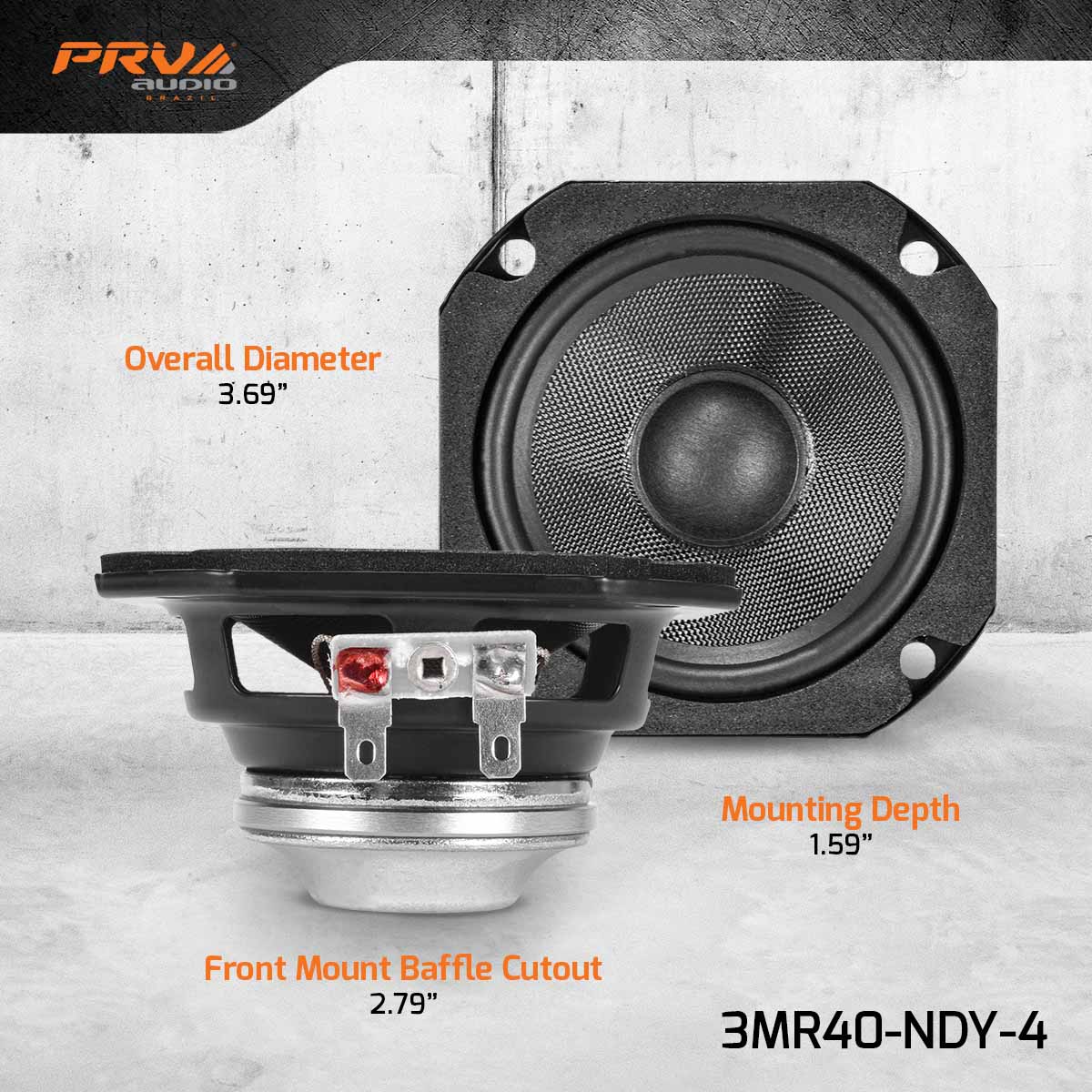 PRV 3MR40-NDY-4 Midrange PRV Audio