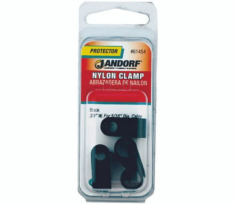 JANDORF CLAMP Nylon Blk 3/8x5/16 4 PK 61454 Jandorf