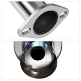 2.25" Catback Exhaust System For 1992-2000 Honda Civic 1.6L with 4" Burnt Rolled Muffler Tip