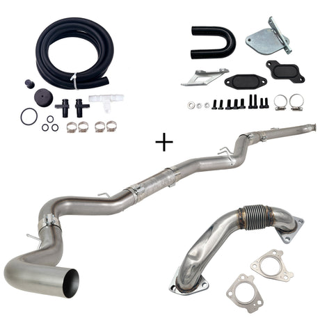 TruckTok 2007.5-2010 6.6L Duramax LMM 4"/5"  Dp-back DPF pipe & EGR delete kit TruckTok