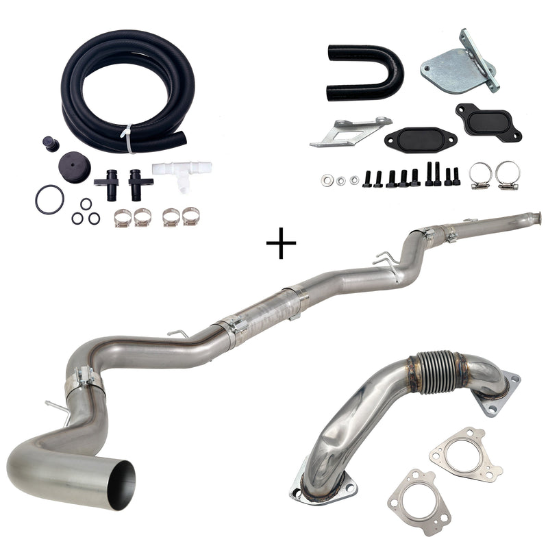 TruckTok 2007.5-2010 6.6L Duramax LMM 4"/5"  Dp-back DPF pipe & EGR delete kit