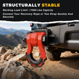 Trucktok 3/4" D-Ring Shackle 70,000 lbs Break Strength with Isolator (1 Pair ) TruckTok