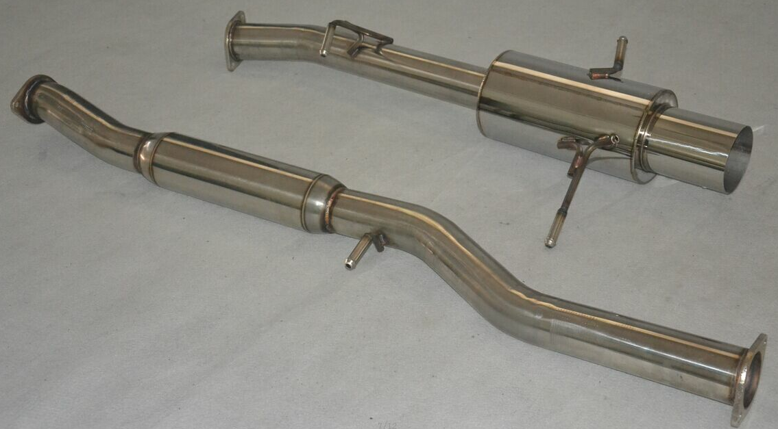 2002-2007 Subaru WRX/STI GD EJ205 Catback Exhaust 3" Pipe 4.5" Muffler Tip + Downpipe Up-pipe Flashark