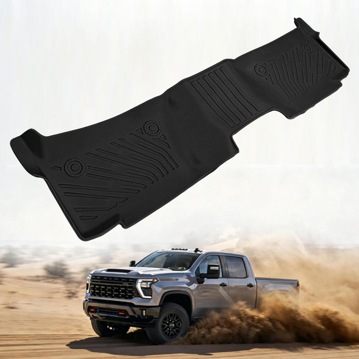 Trucktok 1999-2006 Silverado/Sierra 1500 2500 3500 Crew Cab All-Weather TPE Floor Mats TruckTok