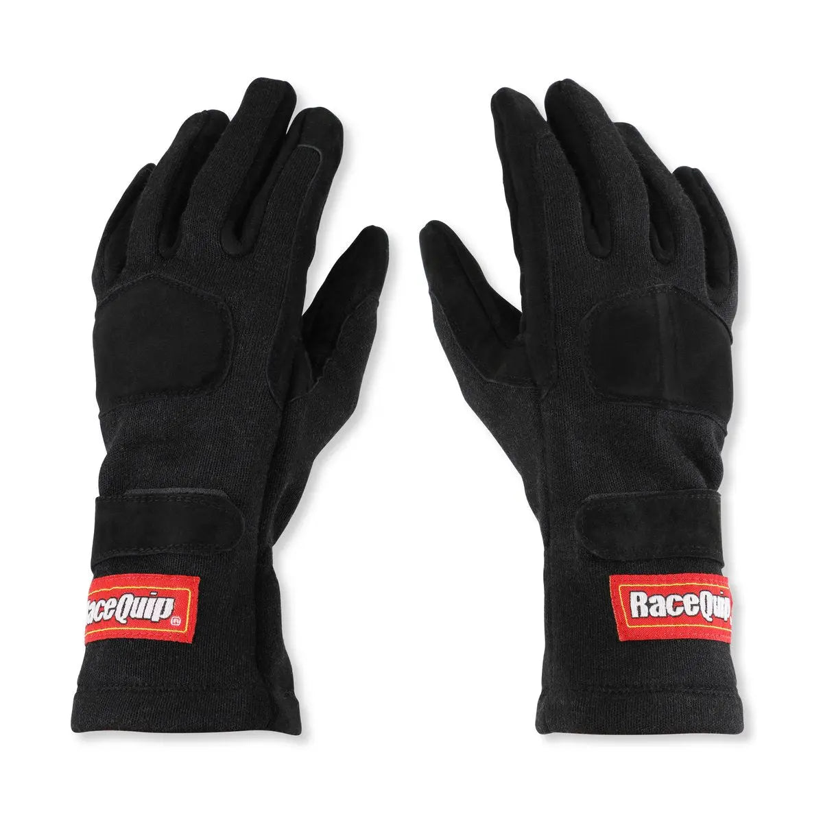 RaceQuip 355002RQP black short gauntlet Nomex race gloves - alternate view