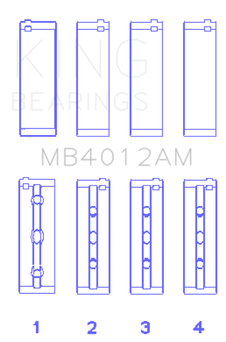 King Engine Bearings Toyota 5Vzfe (Size +1.0mm) Main Bearing Set