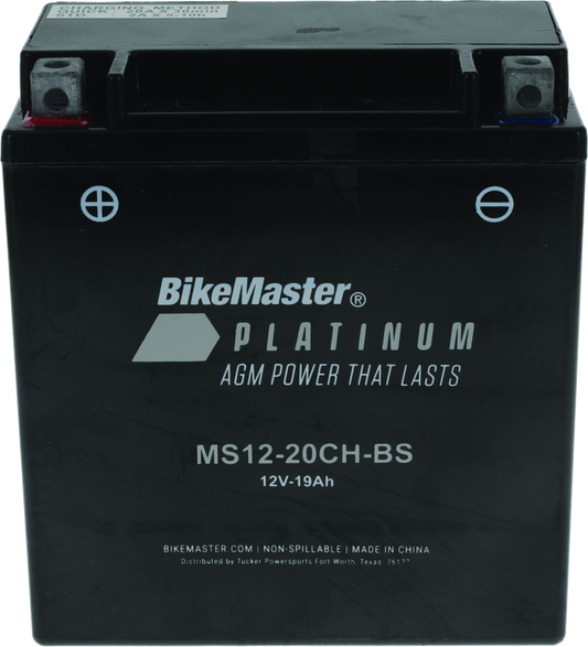 BikeMaster AGM Battery - MS12-20CH-BS