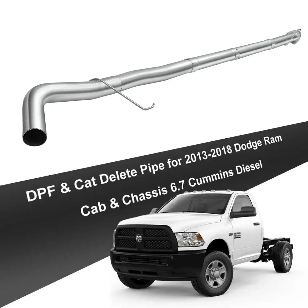 4/5 Inches 2011-2018 DPF Delete 6.7 for Dodge Ram Cummins Cab & Chassis Turbo-Back / Downpipe-Back Flashark