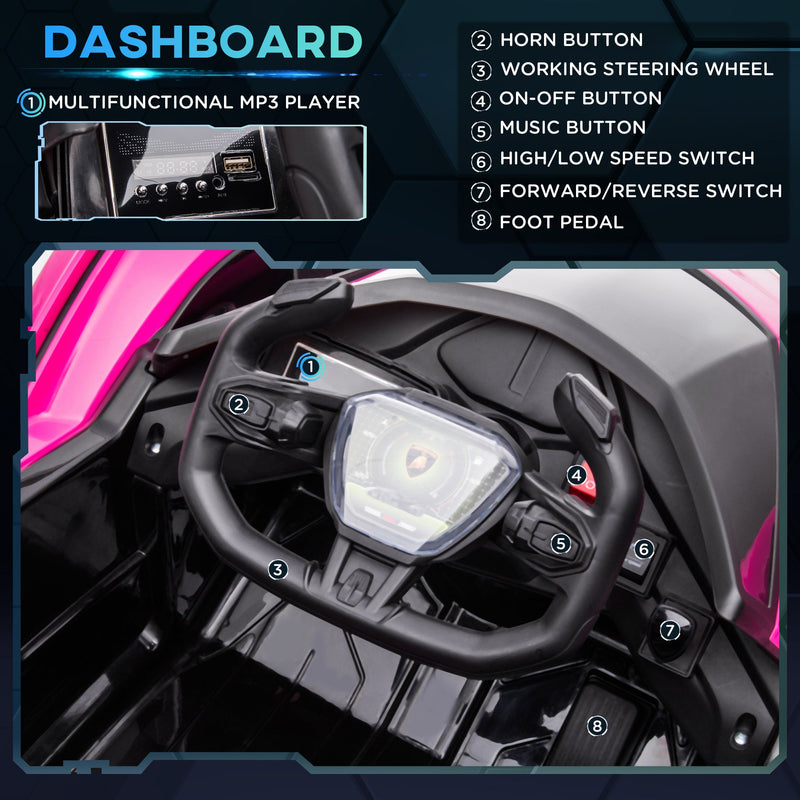 12V Lamborghini Kids Ride-On Sports Car with Remote Control