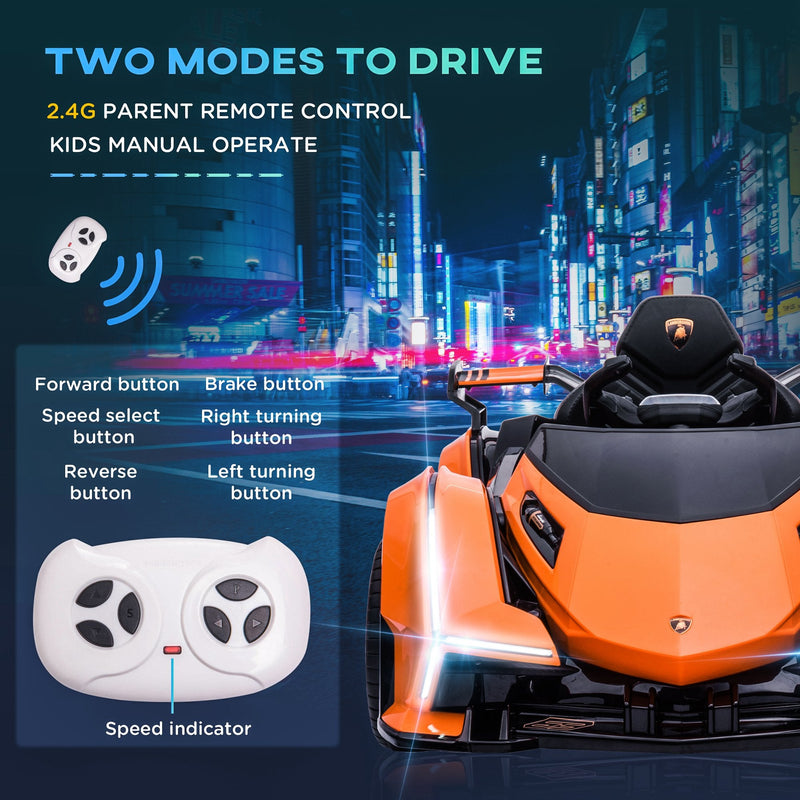 12V Lamborghini Kids Ride-On Sports Car with Remote Control