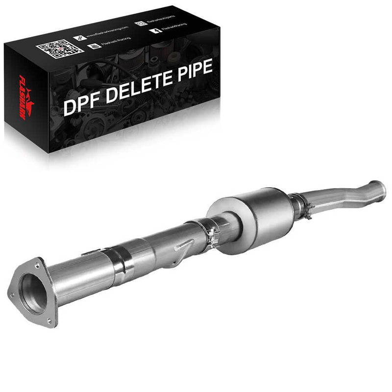 4.0/5.0 Inch 6.7 Powerstroke DPF Delete Race Pipe | Downpipe-Back Exhaust w/Muffler for 2011-2023 Ford F-250, F-350, F-450 Flashark