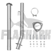4.0/5.0 Inch 6.7 Powerstroke DPF Delete Race Pipe | Downpipe-Back Exhaust w/Muffler for 2011-2023 Ford F-250, F-350, F-450 Flashark