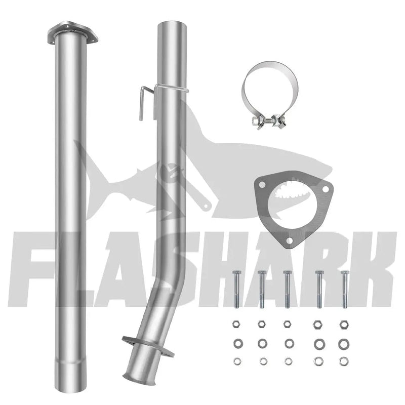 4.0/5.0 Inch 6.7 Powerstroke DPF Delete Race Pipe | Downpipe-Back Exhaust w/Muffler for 2011-2023 Ford F-250, F-350, F-450 Flashark
