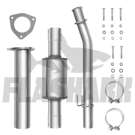 4.0/5.0 Inch 6.7 Powerstroke DPF Delete Race Pipe | Downpipe-Back Exhaust w/Muffler for 2011-2023 Ford F-250, F-350, F-450 Flashark