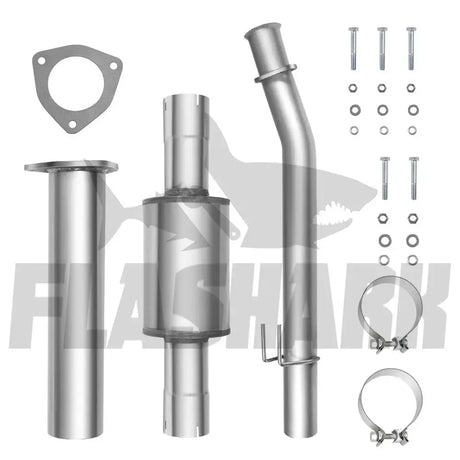 4.0/5.0 Inch 6.7 Powerstroke DPF Delete Race Pipe | Downpipe-Back Exhaust w/Muffler for 2011-2023 Ford F-250, F-350, F-450