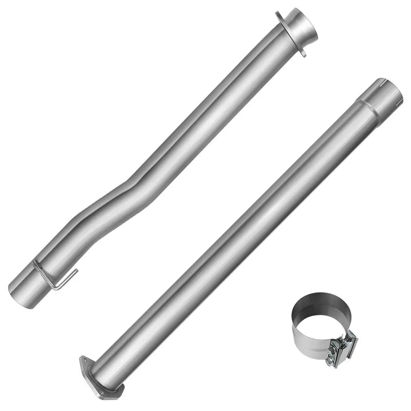 4.0/5.0 Inch 6.7 Powerstroke DPF Delete Race Pipe | Downpipe-Back Exhaust w/Muffler for 2011-2023 Ford F-250, F-350, F-450 Flashark