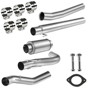 4.0/5.0 Inch 6.7 Powerstroke DPF Delete Race Pipe | Downpipe-Back Exhaust w/Muffler for 2011-2023 Ford F-250, F-350, F-450 Flashark
