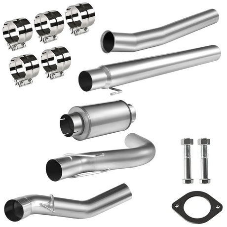 4.0/5.0 Inch 6.7 Powerstroke DPF Delete Race Pipe | Downpipe-Back Exhaust w/Muffler for 2011-2023 Ford F-250, F-350, F-450 Flashark