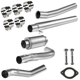 4.0/5.0 Inch 6.7 Powerstroke DPF Delete Race Pipe | Downpipe-Back Exhaust w/Muffler for 2011-2023 Ford F-250, F-350, F-450