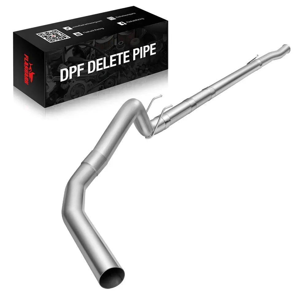 For 4.0 Inch 2008-2010 Ford 6.4 Powerstroke Cat & DPF Delete Race Downpipe-Back Pipe F-250 F-350 F-450 F-550 Flashark