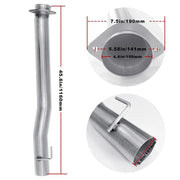 4.0/5.0 Inch 6.7 Powerstroke DPF Delete Race Pipe | Downpipe-Back Exhaust w/Muffler for 2011-2023 Ford F-250, F-350, F-450 Flashark