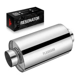 4.0 in. Inlet, 18 in. Overall Exhaust Resonator 12 in. Body, 8 in. Diameter