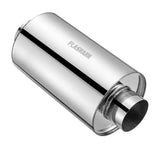 4.0 in. Inlet, 18 in. Overall Exhaust Resonator 12 in. Body, 8 in. Diameter