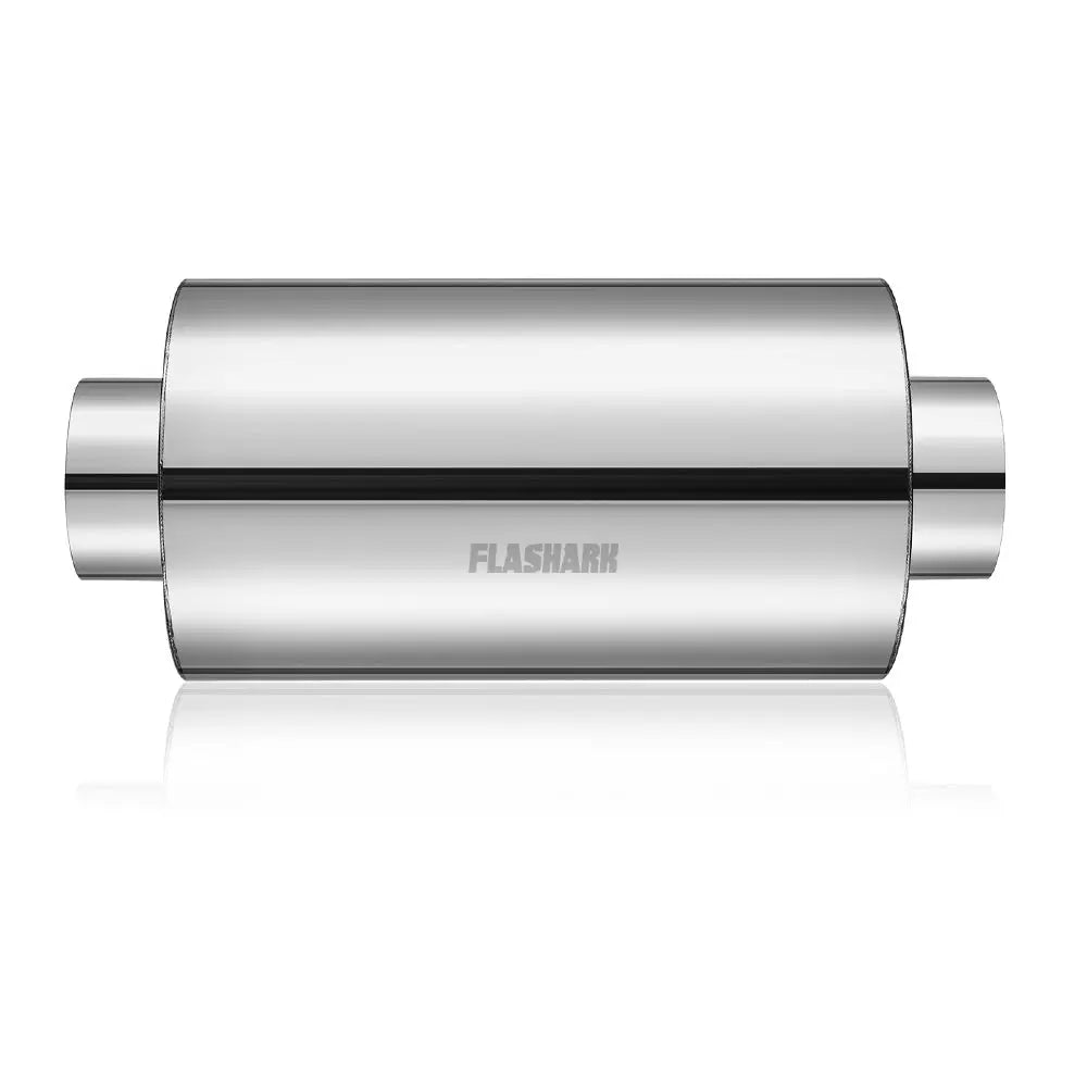 4.0 in. Inlet, 18 in. Overall Exhaust Resonator 12 in. Body, 8 in. Diameter