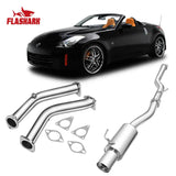 Catback Exhaust for 2003-2008 Nissan 350Z & Infiniti G35 with 4.5'' Single Tip & 3'' Pipe Flashark