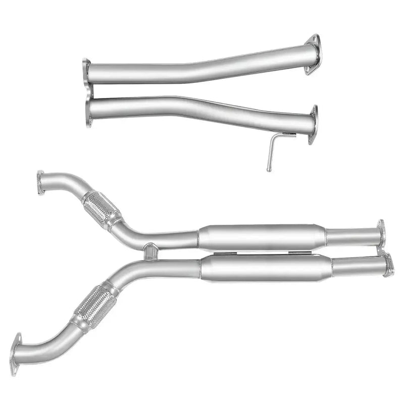 Exhaust Header/Downpipe/CatBack w/ 4.5 Inches Dual Burnt Tips All-In-One Kit for 2003-2006 Nissan 350Z Infiniti G35 Flashark