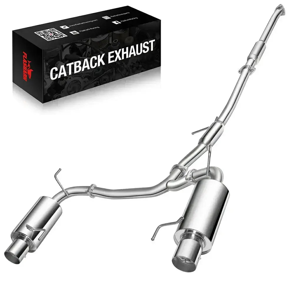 1998-2002 Honda Accord J30 V6 Exhaust Header/ Catback Exhaust w/4.5 Inches Muffler Tip All-In-One Kit Flashark