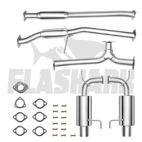 1998-2002 Honda Accord J30 V6 Exhaust Header/ Catback Exhaust w/4.5 Inches Muffler Tip All-In-One Kit