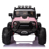 2-Seater Kids Ride on Truck with 3 Speeds, LED Light, Remote Control, and 24V 9AH Battery