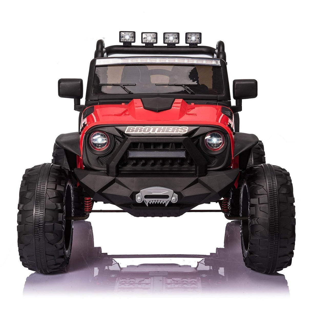 400W 2-Seater Electric Jeep for Kids with LED Lights and 3-Speed Options
