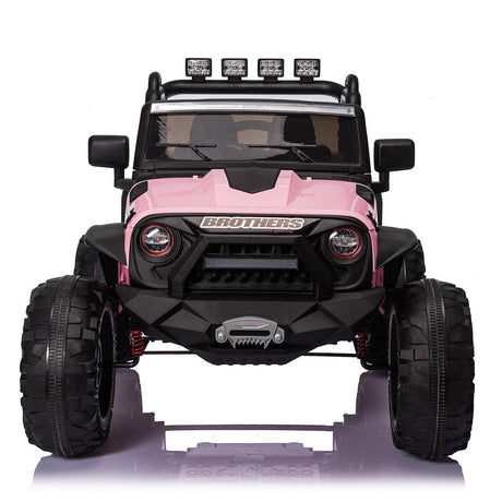 400W 2-Seater Electric Jeep for Kids with LED Lights and 3-Speed Options