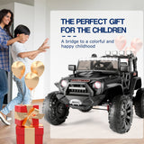 400W 2-Seater Electric Ride-On Jeep for Kids with LED Lights - 24V
