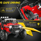 400W 2-Seater Electric Ride-On Jeep for Kids with LED Lights and 24V Battery
