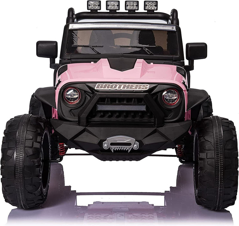 400W 2-Seater Electric Ride-On Truck for Kids with LED Lights and Music