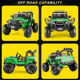 400W 2-Seater Electric Ride-On Jeep for Kids with LED Lights and Music