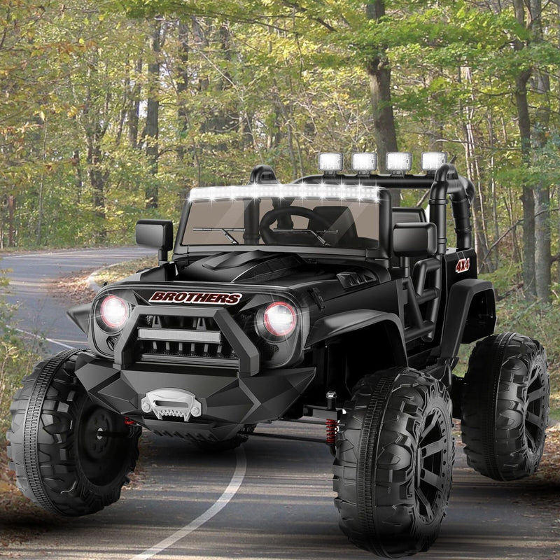 400W 2-Seater Electric Ride-On Jeep with LED Lights, MP3 Player, and Remote Control for Kids (24V)