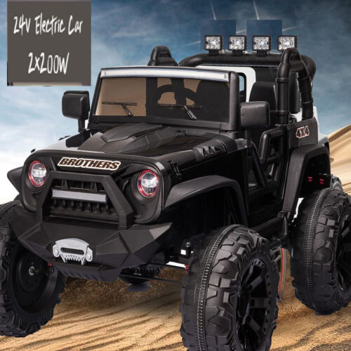 400W 2-Seater Electric Ride-On Truck with LED Lights and MP3 Player for Kids (24V)