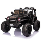 400W Electric 24V Kids Ride on Truck Car Jeep with MP3 Player, LED Lights, and Remote Control - Seats 2