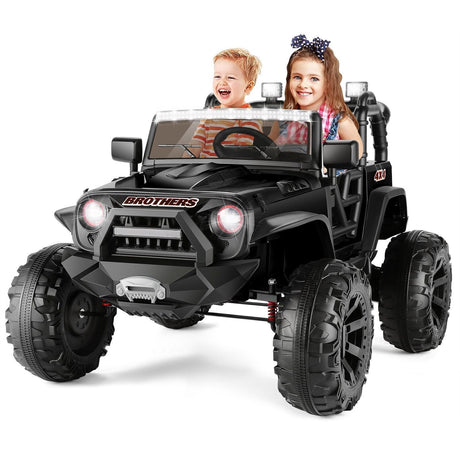 400W Electric Ride On Jeep for Kids with Remote Control, LED Lights, and MP3/USB