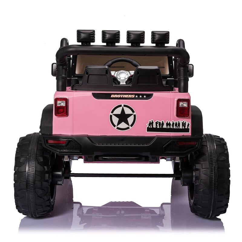 Sparkle and Adventure: 24V Electric Ride-On Truck for Kids with MP3, LED Lights, and Remote Control - Perfect for Little Girls!