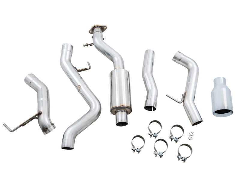 AWE Tuning 0FG Single Rear Exit Exhaust with BashGuard and Chrome Silver Tip | 2021+ Ford Bronco