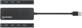 Manhattan 7-Port USB Hub A Male A Female 5Gbps Black TekShack