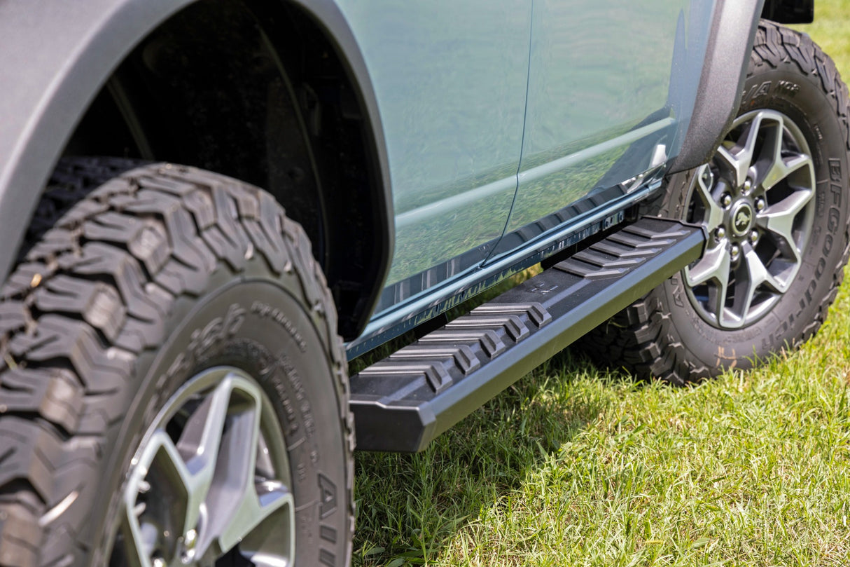 BA2 Running Boards Side Step Bars 4-Door Ford Bronco 4WD (2021-2025) Rough Country