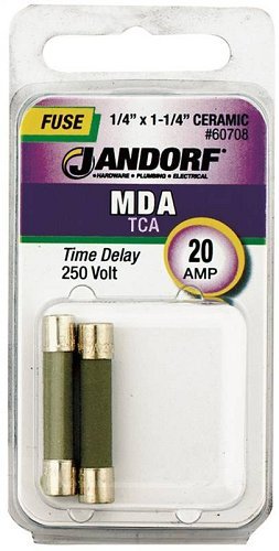 Jandorf Time Delay 250 Volt 20 Amp Fuse #60708 Jandorf