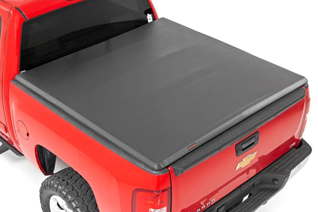 Soft Tri-Fold Bed Cover 5 Foot 9 Inch Bed Silverado/Sierra 1500 (07-13) Rough Country